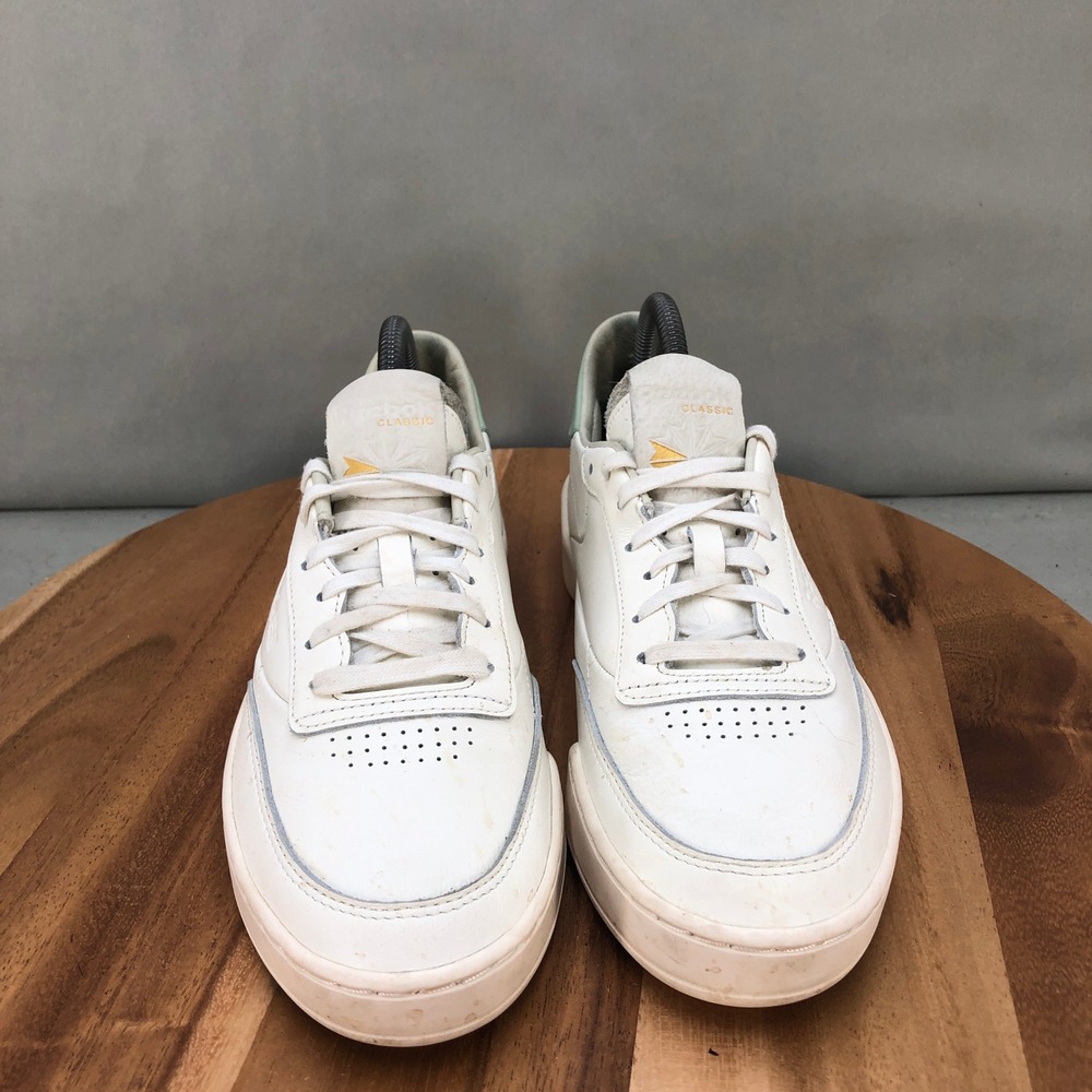Reebok Club C 85 White Green Leather Sneakers Shoes Womens Size 9.5 - Picture 2 of 8